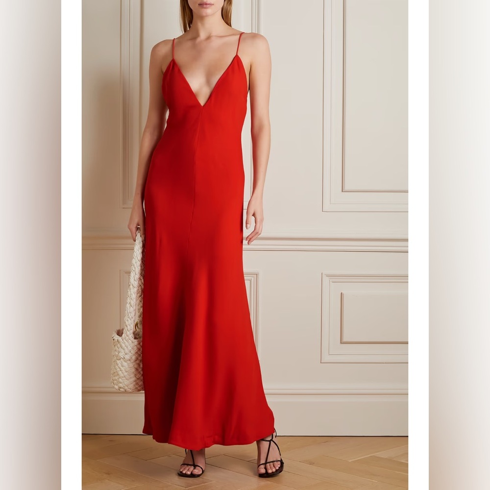 Stella McCartney Crepe Open Back Maxi Dress Size IT 42